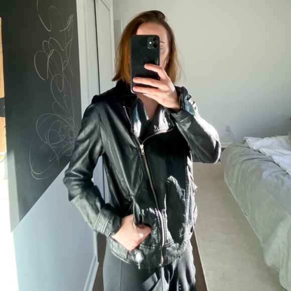 S Faux Leather Jacket by Blu Pepper - Picture 3 of 8
